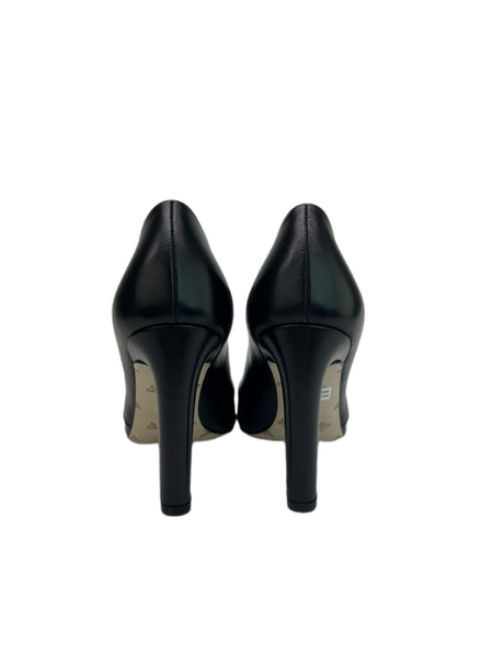 Max Mara Women's Nero Selina Leather Lace Up Heeled Oxfords NWB