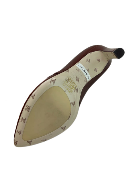 Max Mara Women's Brown  Selina Leather Lace Up Heeled Oxfords NWB