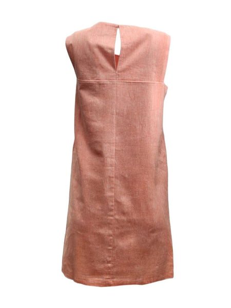 HoodLamb Women's Coral Sheet A-Line Hemp Dress 420 NWT