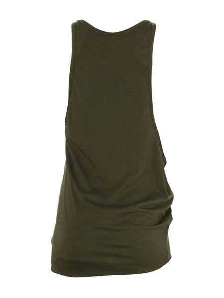 OAK NYC Unisex Grunge Side Cowl Short Tank top MT071 Sz XL $60 NEW