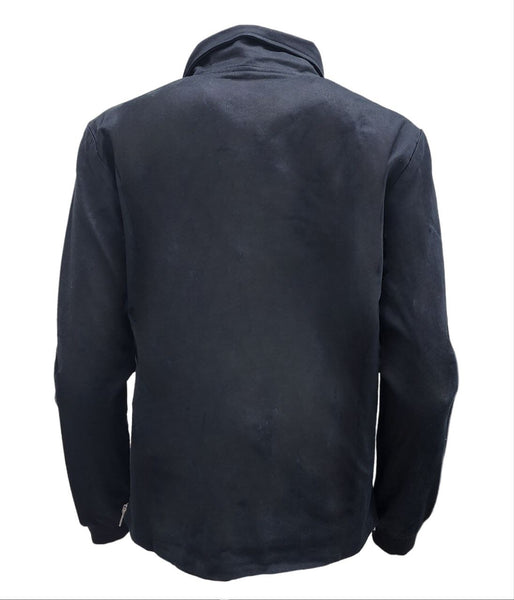 HoodLamb Women's Black Side Zip Collared Natural Hemp Jacket 420 NWT