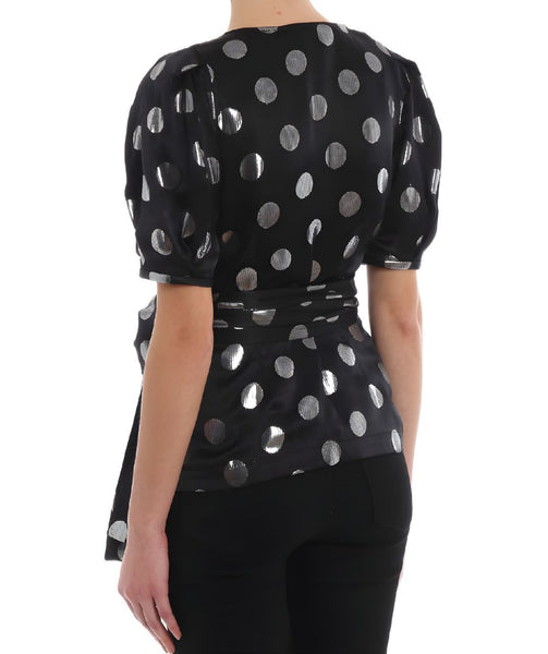 DIANE VON FURSTENBERG Women's Black V-Neck Long Sleeve Larryn Top #12452 2 NWT