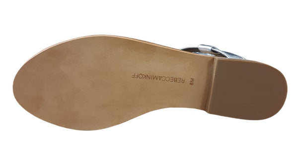 REBECCA MINKOFF Women's Silver Metallic Sandy Sandals #M1261020 NWB