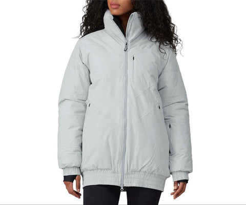 LNDR Women's Light Grey Velocity Ski Long Sleeve Puffer Jacket #AJ836 Medium NWT