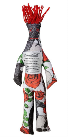 DAMMIT! DOLLS Stress Relief Squishy Classic Ravens & Skulls Doll Gag Gift NWT