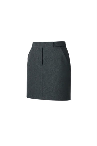 Max Mara Women's Grey Sondalo Zipper Closure Staight Skirt NWT