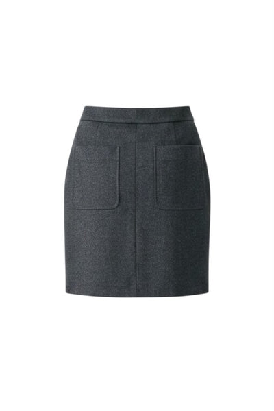 Max Mara Women's Grey Sondalo Zipper Closure Staight Skirt NWT