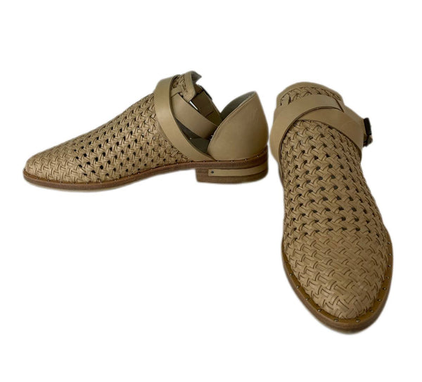 Freda Salvador Women's Nude Spark Ankle Strap Bootie Loafer NBW