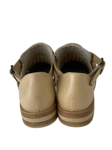 Freda Salvador Women's Nude Spark Ankle Strap Bootie Loafer NBW