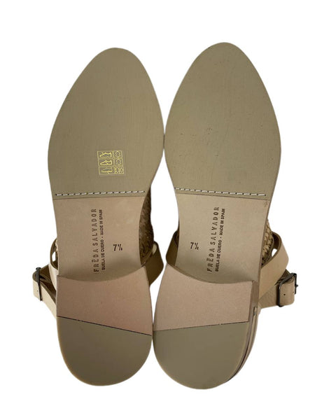 Freda Salvador Women's Nude Spark Ankle Strap Bootie Loafer NBW