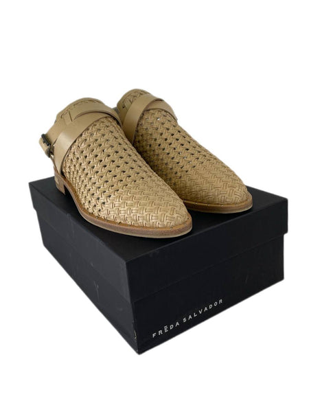 Freda Salvador Women's Nude Spark Ankle Strap Bootie Loafer NBW