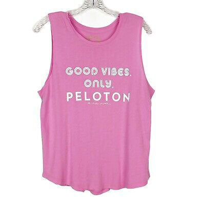 SPIRITUAL GANGSTER Women's Pink Good Vibes Muscles Tank $48