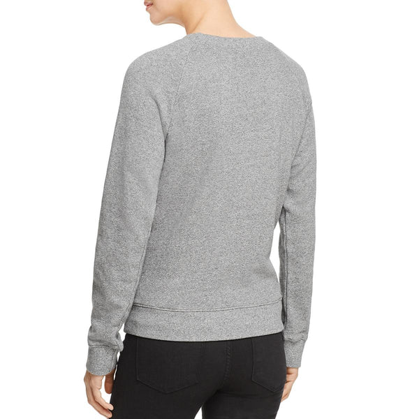 SPLENDID Women's Ruffled Heather Grey Sweatshirt $118 NWT