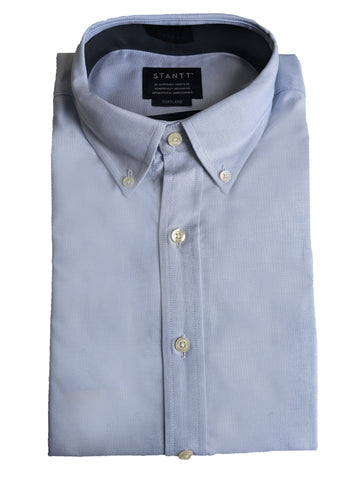 STANTT Light Blue Oxford Weave Casual Button Up Shirt Cortland Fit 15.5-30