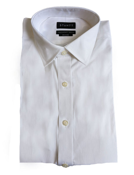 STANTT Men's White Oxford Mod Spread Button Up Shirt Orchard Fit  NWT