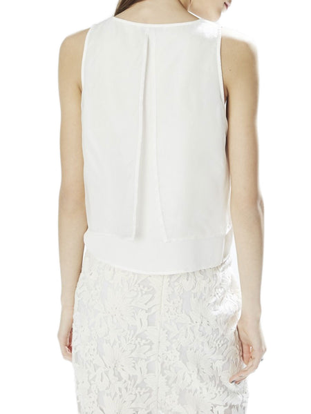 REBECCA MINKOFF Women's Marshmallow Sleeveless Starla Top $168 NWT