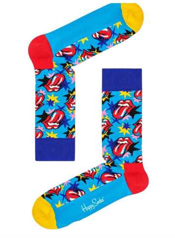 HAPPY SOCKS x Rolling Stones Women's Blue Limited Edition Stars Socks 5.5-9.5