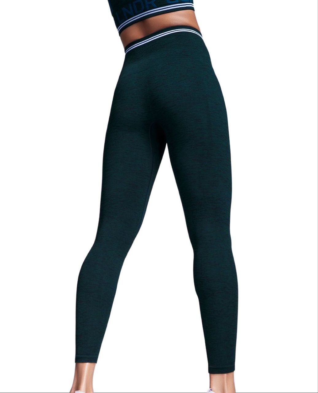 LNDR Women's Dark Green Marl Blackout Stripe Leggings #SL1032 NWT – Walk  Into Fashion