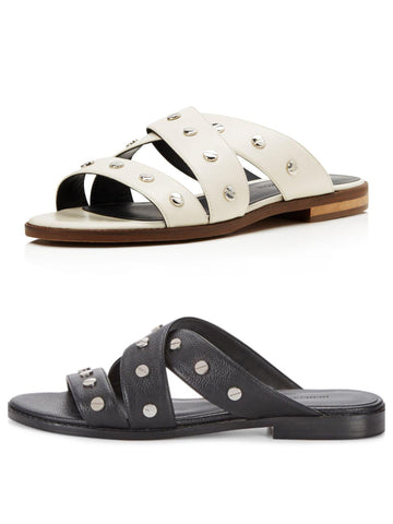 REBECCA MINKOFF Women's Susie Leather Slides $125 NIB