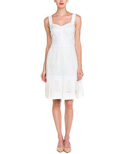 Tory Burch Berdine Eyelet Dress 6 White/Vanilla Cake, Women's Tory Burch Berdine Eyelet Dress 6 White/Vanilla Cake, Women's