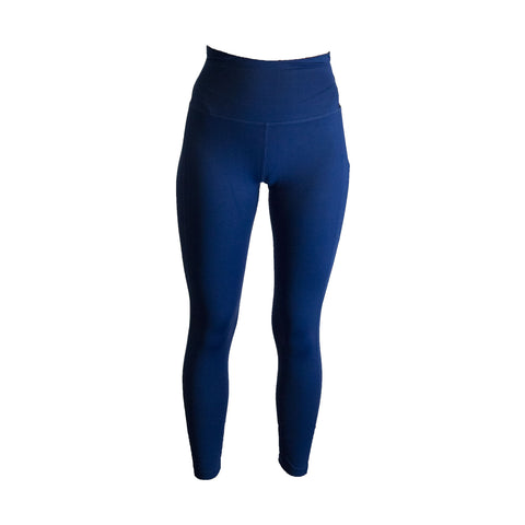 TOMMIE COPPER Women's Lower Back Support Legging, Cobalt Blue