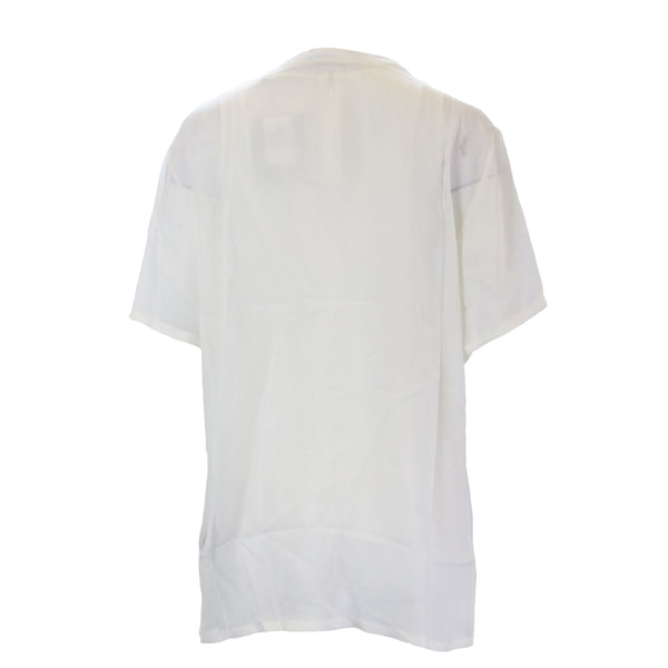 BLK DNM Women's White Sheer T-Shirt 12 #VTS6301 Medium $215 NWT