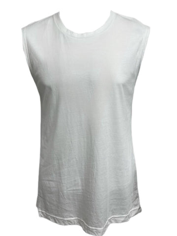 BLK DNM Men's White Sleeveless Cotton T-Shirt 28 Size L NWT