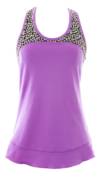 JOFIT Women's Mulberry Criss Cross Tank W/Shelf Bra TT102-MLB Sz Small $70 NEW