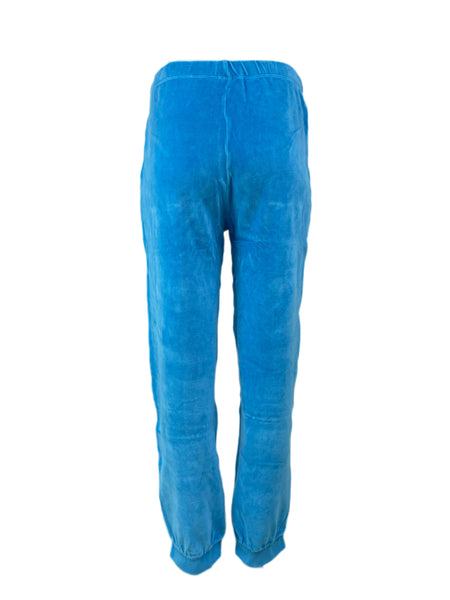 SUZIE KONDI Women's Turquoise Velour Slim Harem Pants #SK1908 M NWT