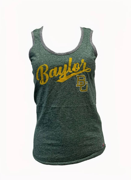 AMERICAN COLLEGIATE Women's Green Baylor Racer Back Tank #W8000 NWT