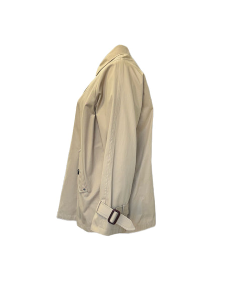 Marina Rinaldi Women's Beige Tableaubis Button Closure Rain Coat NWT