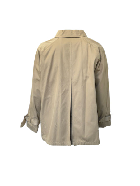 Marina Rinaldi Women's Beige Tableaubis Button Closure Rain Coat NWT