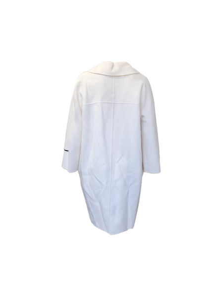 Marina Rinaldi Women's White Tabloidbis Button Closure Coat Size 20W/29 NWT