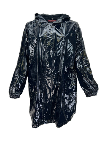 Marina Rinaldi Women's Black Tamke Hooded Rain Jacket NWT