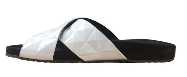 REBECCA MINKOFF Women's White PU Tammi Slides #M3111009 9.5 NWB