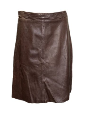 Max Mara Women's Moro Tangeri Lamb Leather Skirt NWT