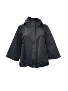 Marina Rinaldi Women's Black Tango Zipper Closure Rain Coat NWT