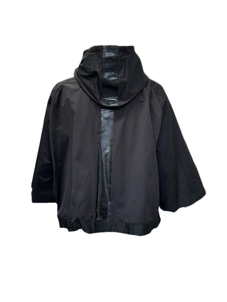 Marina Rinaldi Women's Black Tango Zipper Closure Rain Coat NWT