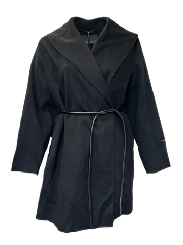 Marina Rinaldi Women's Black Tardi Open Front Wool Coat Size 20W/29 NWT