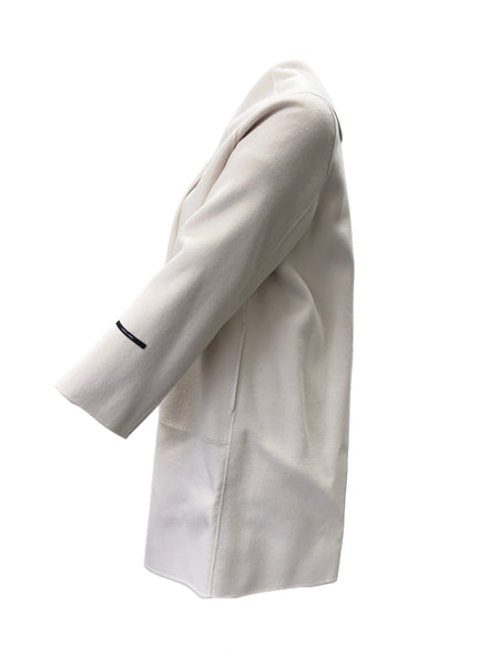 Marina Rinaldi Women's White Tardi Open Front Coat NWT