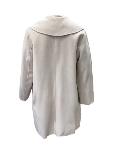 Marina Rinaldi Women's White Tardi Open Front Coat NWT