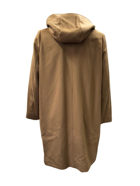 Marina Rinaldi Women's Brown Tarsia Button Closure Coat NWT