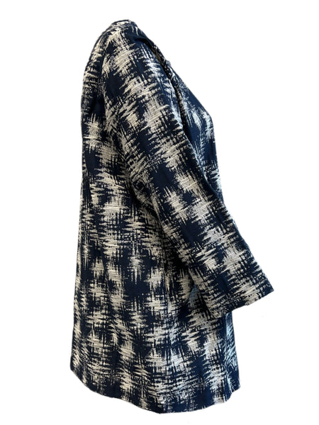 Marina Rinaldi Women's Navy Tattica Cotton Blended Jacket NWT