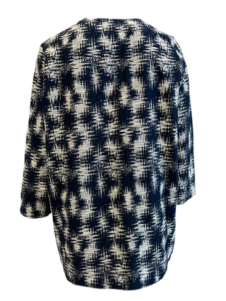 Marina Rinaldi Women's Navy Tattica Cotton Blended Jacket NWT