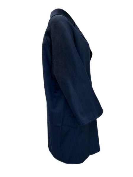 Marina Rinaldi Women's Navy Tazzina Wool Coat NWT