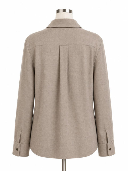 Max Mara Women's Brown Tebaide Button Closure Shirt NWT