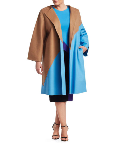 FAUSTO PUGLISI X MARINA RINALDI Women's Camel Telefilm Coat $2600 NWT