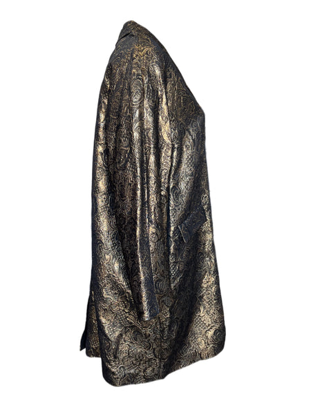 Marina Rinaldi Women's Gold Tempera Button Closure Jacket NWT