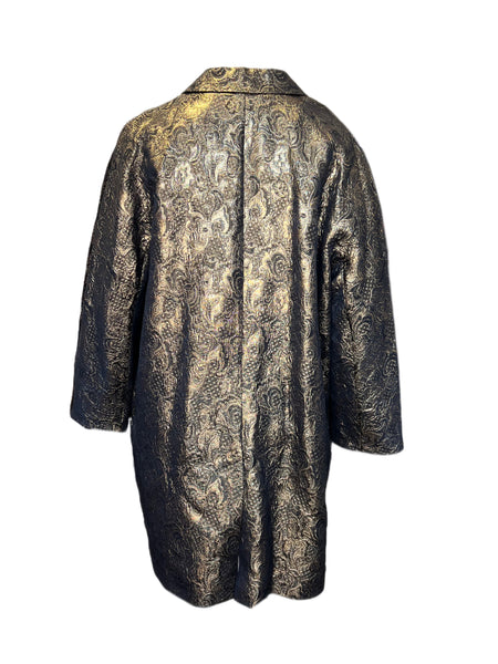 Marina Rinaldi Women's Gold Tempera Button Closure Jacket NWT