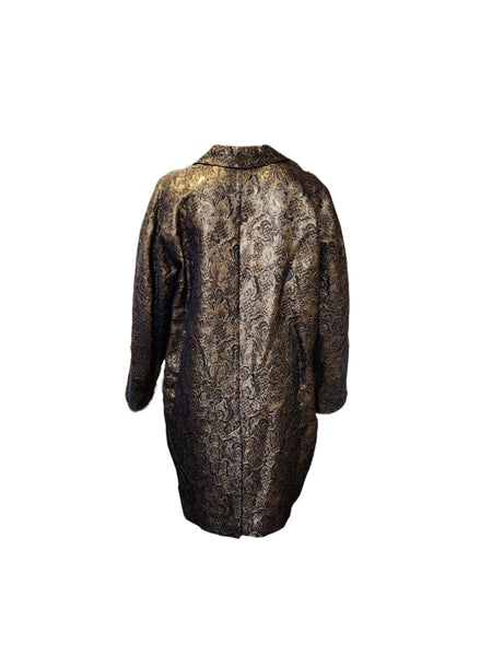 Marina Rinaldi Women's Gold Tempera Button Closure Jacket Size 22W/31 NWT